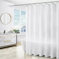 White bathroom curtain 180 x 180 cm shower curtain bathroom divider curtain