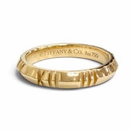 全新 △ TIFFANY&Co. Tiffany Atlas X 閉合戒指，戒指，珠寶，750 (YG) K18 黃金，JP6 號，重 3.2 克，女士