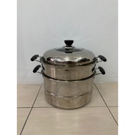 Stainless Steel Steamer Cooking Pot 2 Layer 32cm