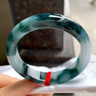 冰種 天然翡翠 緬甸 A玉 玉鐲 • 冰種墨藍翡翠福鐲