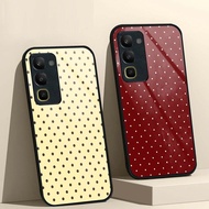HP MG72 Softcase Glass Polkadot For Realme C100 4g - Casing Realme C100ihp - Realme C100x cellphone 