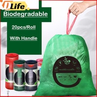 D.life Biodegradable Garbage Bags Kitchen Trash Bags office Trash Bags With Rope 20pcs/Roll 45*50cm
