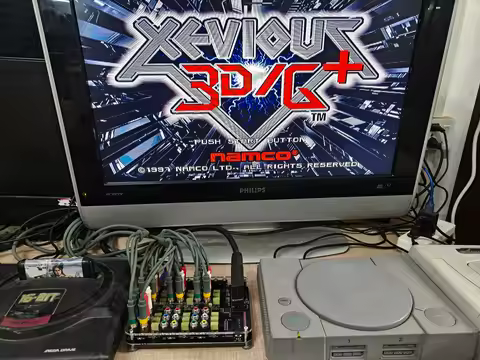 RGBS 6 In 1 Out Mini Video Retro Game Distributor Converter For MD/SS/P1 2/DC/NEW FC/SFC/N64/NGC Etc