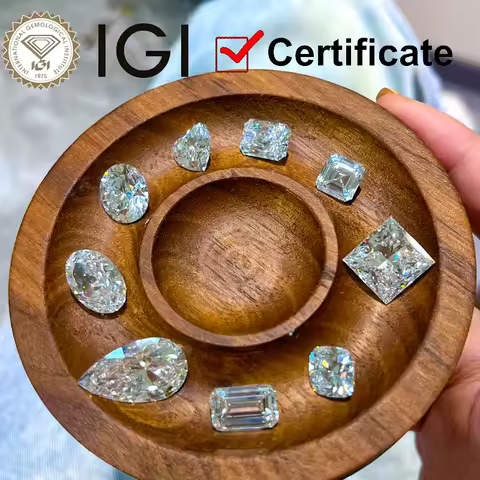 COSFIX 0.5-2ct Round/Oval/Heart/Pear/Marquise Lab Grown Diamond IGI Certificate 3EX D/E Color VVS/VS