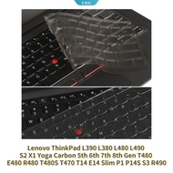 Computer Keyboard Cover for Lenovo ThinkPad L390 L380 L480 L490 S2 X1 Yoga Carbon 5th 6th 7th 8th Gen T480 E480 R480 T480S T470 T14 E14 Protective Film Skin Multicolor 14 Inch [ZK]