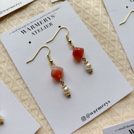 /現貨/ apricot cider earrings • 杏樹蘋果酒耳環
