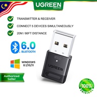 UGREEN USB Bluetooth Adapter 6.0 5.4 Nano USB BLE Wireless Dongle Plug and Play Clear Sound Wide Cov