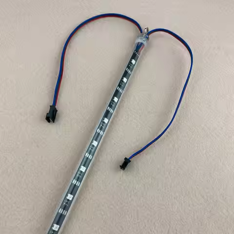 1M long 3D WS2812B digital meteor light;pixel tube;360 degree lighting;DC5V input;64pcs WS2812B LEDs