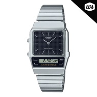 Casio Vintage Style Analog-Digital Dual Time Stainless Steel Band Watch AQ800E-1A AQ-800E-1A