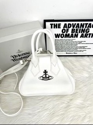 💎誠信賣家💎Vivienne westwood 白色荔枝紋保齡球 mini