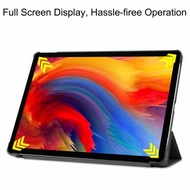 適用2021小新pad plus 11平板皮套TB-J607F支架皮套三折保護外殼