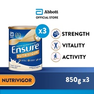 [Bundle of 3] Ensure Nutrivigor Powder Adult Nutrition - Vanilla 850g