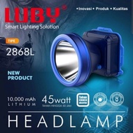 LUBY SENTER KEPALA CAS LED 45W BODY BESAR L-2868L CAHAYA PUTIH & L-2868K CAHAYA KUNING 2868 TAHAN HI