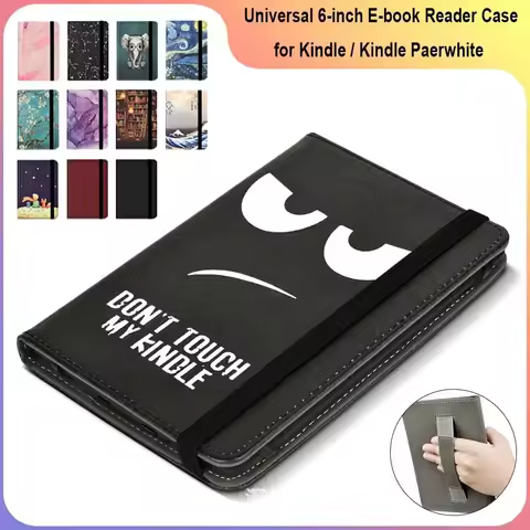 Universal Protective Case 6 inch E-book Reader Cover with Hand Strap Full Protection Shell for Kindl