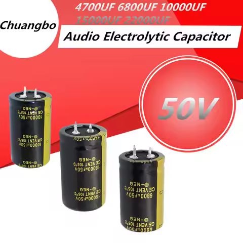 2Pcs 50V 4700UF 6800UF 10000UF 15000UF 22000UF Audio Electrolytic Capacitor For Hifi Amplifier High 