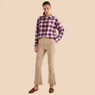 Max Fashion Flannel Checks Shirt Women Pink