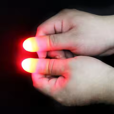 Magic Trick Props Led Flashing Fingers Thumb Finger Light Halloween Magic Trick Fingers Thumbs Party