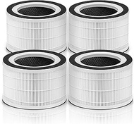 SomewayTop 4 Packs Air Filter Replacement Compatible with A-floia Air P urifier Fillo/Halo/Allo and 