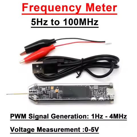 Pen probe Frequency METER 5Hz ~100MHz PWM 1Hz - 4MHz Frequency signal generator 0-5V Voltage detecti