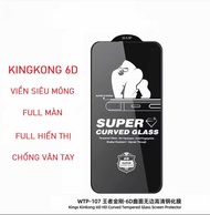 KÍNH TRONG SUỐT KINGKONG GLASS 6D viền Siêu Mỏng độ cứng 9H cho ip 17/16/15/14/13/12/11/11promax/plu