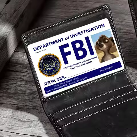 1/4Pcs FBI Logo Series PVC Credit Debit Card Sticker Ultra Thin Waterproof Film Skin Cover for Bank 