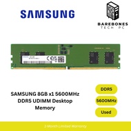 USED SAMSUNG 8GB x1 5600MHz DDR5 UDIMM Gaming | Editing | Office Ram Stick | Desktop Memory