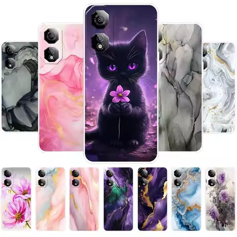 For Nubia Neo 2 5G Case Cute Cat Marble Soft Transparent Phone Housing For ZTE Nubia Neo2 5G 6.72" S
