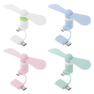 Mini Fan 2in1 Type C Micro USB Radiator For Samsung Xiaomi Huawei HTC Phone Mini Mobile Phone Small Portable Fan