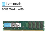Latumab DDR2 4GB 800MHz 1.8V RAM เดสก์ท็อปหน่วยความจำสำหรับ AMD CPU ชิปเซ็ตเมนบอร์ด PC หน่วยความจำ240พิน DIMM PC2-6400 DDR2โมดูลหน่วยความจำ RAM