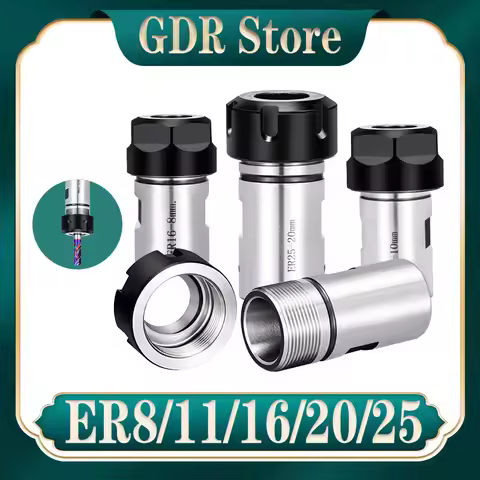 GDR C16 C20 C25 ER8 ER11 ER16 ER20 ER25 ER motor shaft extension rod motor shaft sleeve collet chuck