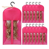 12PCS Wig Holder Wig Storage Wig Bags Storage with Hanger Hair Extension Holder Wig Holder for Hair 