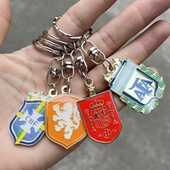 Football Fan Supplies Brazil Netherlands Italy France England Spain Alloy Keychain