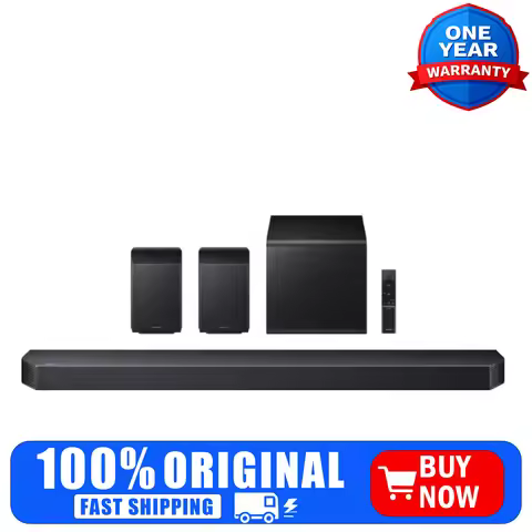 Samsung Q-Series 9.1.4ch Soundbar with Subwoofer and Rear Speakers Dolby Atmos, WiFi, HW Q930F, Blac