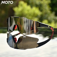 【MOTO】แว่นกันลมกันแสง UV เปลี่ยนสีได้,แว่นสำหรับขี่จักรยานกีฬาแว่นกันแดดแฟชั่นเลนส์โพลาไรซ์เอชดี