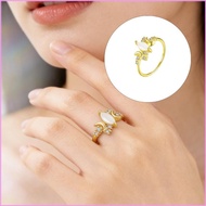 INF Fashion Jewelry Statement Rings Moon Shape Unique Rings Alloy Texture for Party