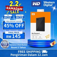 WD Western Digital 1TB / 2TB Slim Portable External Hard Disk USB 3.2With Backup Software & Password