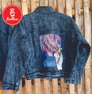 Jaket Jeans Kancing Kerah Kemeja Outer Lengan Panjang Tebal Model Simple Terbaru Cantik - XELLEA