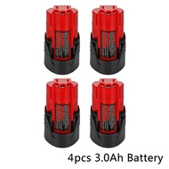 Brand new for 12V Milwaukee Battery 3Ah Compatible with Milwaukee M12 XC 48-11-2410 48-11-2420 48-11
