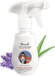 Petterati Pet Sanitizer - Lavendar (250 ml) | BKC & Alcohol-Free Pet Paw Cleaner | Kills 99.9% Germs