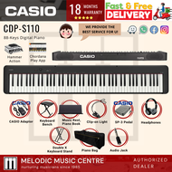 Casio CDP-S110 88 Keys Digital Piano KEYBOARD PACKAGE BLACK (CDPS110 CDP S110)