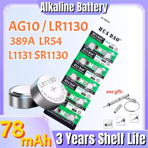 10-150PCS LR1130 AG10 Button Battery LR 1130 SR1130 389A LR54 L1131 Alkaline Battery Watch Hearing A