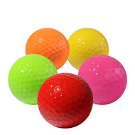 Bola latihan golf berwarna-warni, bola golf berwarna pelangi untuk latihan ayunan, bola golf 2 lapis