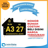 Custom Acrylic House Number Name & Address Minimalist Outdoor House Number Plate UV Print Weather Re