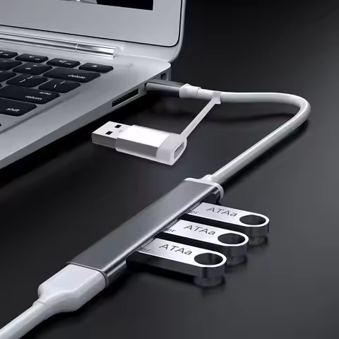 Aluminum Alloy USB + Type C HUB Dock USB 3.0 2.0 Hub 4 Ports Multi Splitter Adapter OTG for Lenovo H