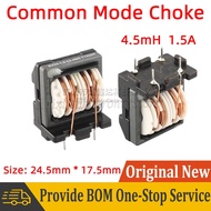 5pcs EV24-1.5-02-4M5 Common Mode Inductor Coil Inductance 4.5mH 1.5A Switching Power Supply Signal L
