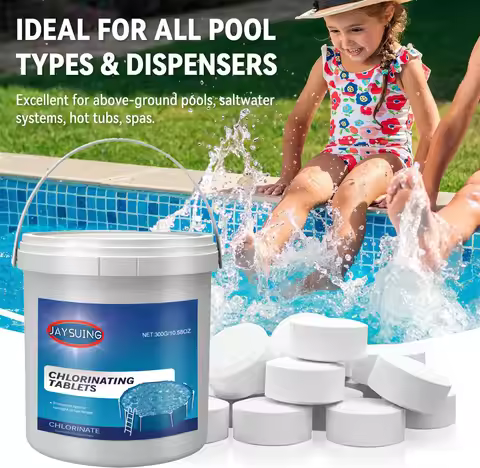 300G Swimming Pools & Spas 90% Available Chlorine Trichlor Pool Tablets Long-Lasting Slow Dissolving