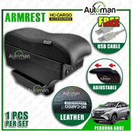 Perodua Aruz HC Cargo Premium USB LED Indicator Double Layer Arm Rest Armrest