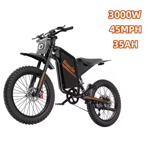 BOPZIN Q8 Electric Bicycle 3000W 60V 35AH Long Range Dirt Mountain E-Bike Big Power Locomotive Tire 
