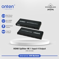Onten HDMI Splitter 4K 1080P 1 Input 4 Output Multi Device OTN-CS144S