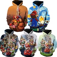 Super Mario Halloween Costume Men Women Hoodie Cosplay Toad Yoshi Daisy Luigi Bowser Mario Bros. Pri